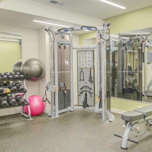 Open and well-lit fitness center