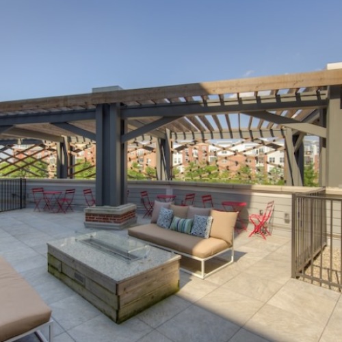 outdoor grill and firepit